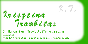 krisztina trombitas business card